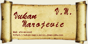 Vukan Marojević vizit kartica